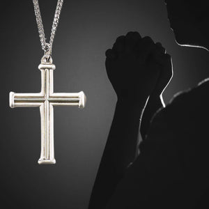 Men's Double Satin Cross Necklace