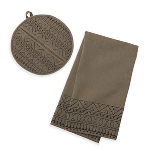 Indra Pot Holder and Dish Towel Set