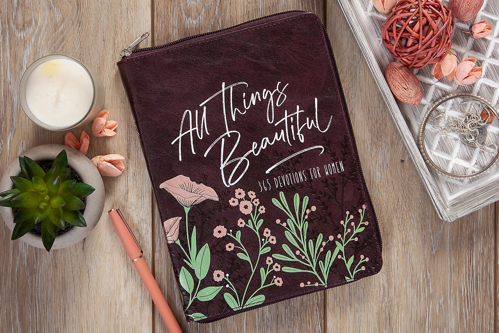 All Things Beautiful Zippered Devotional