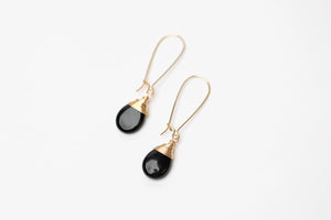 Black Onyx Teardrop Earrings