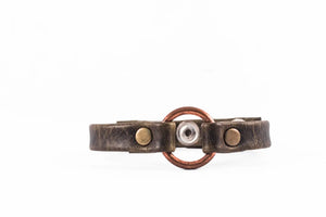 Copper Bridle Leather Bracelet