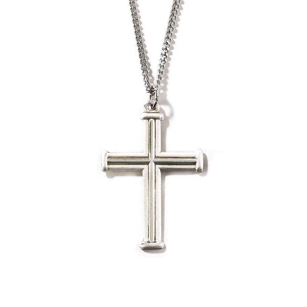 Men's Double Satin Cross Necklace