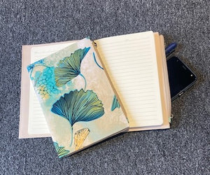 Fabric Journal with Zipper Pocket