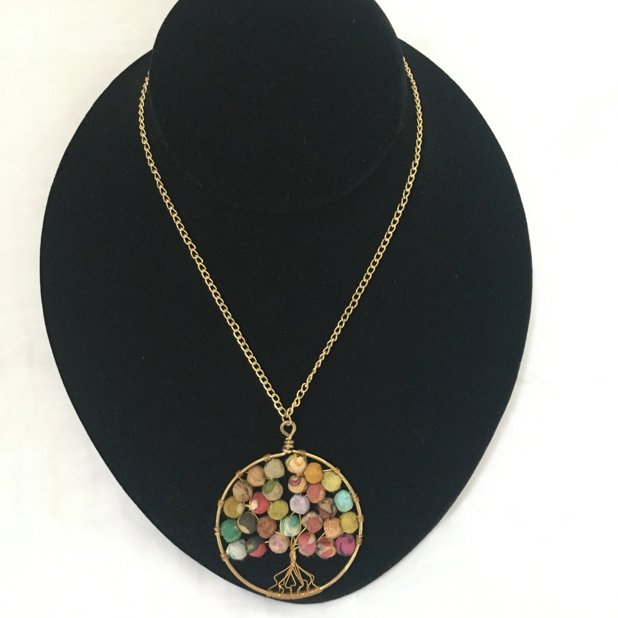 Tree of Life Sari Bead Necklace