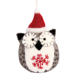 Snowflake Felted Ornaments