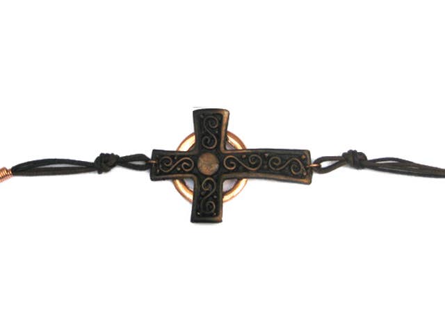 Pewter Cross Bracelet