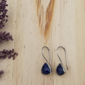 Lapis Lazuli Triangle Earrings