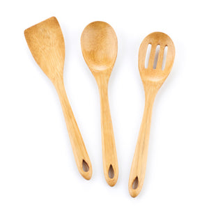 Healthy and Natural Kitchen Cooking Utensils Set 3 Pieces Bamboo Spurtle  Set - China Bamboo Utensils and Spurtles price