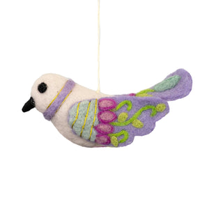 Holiday Bird Felted Ornaments