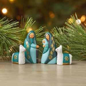 Tranquil Teal Nativity